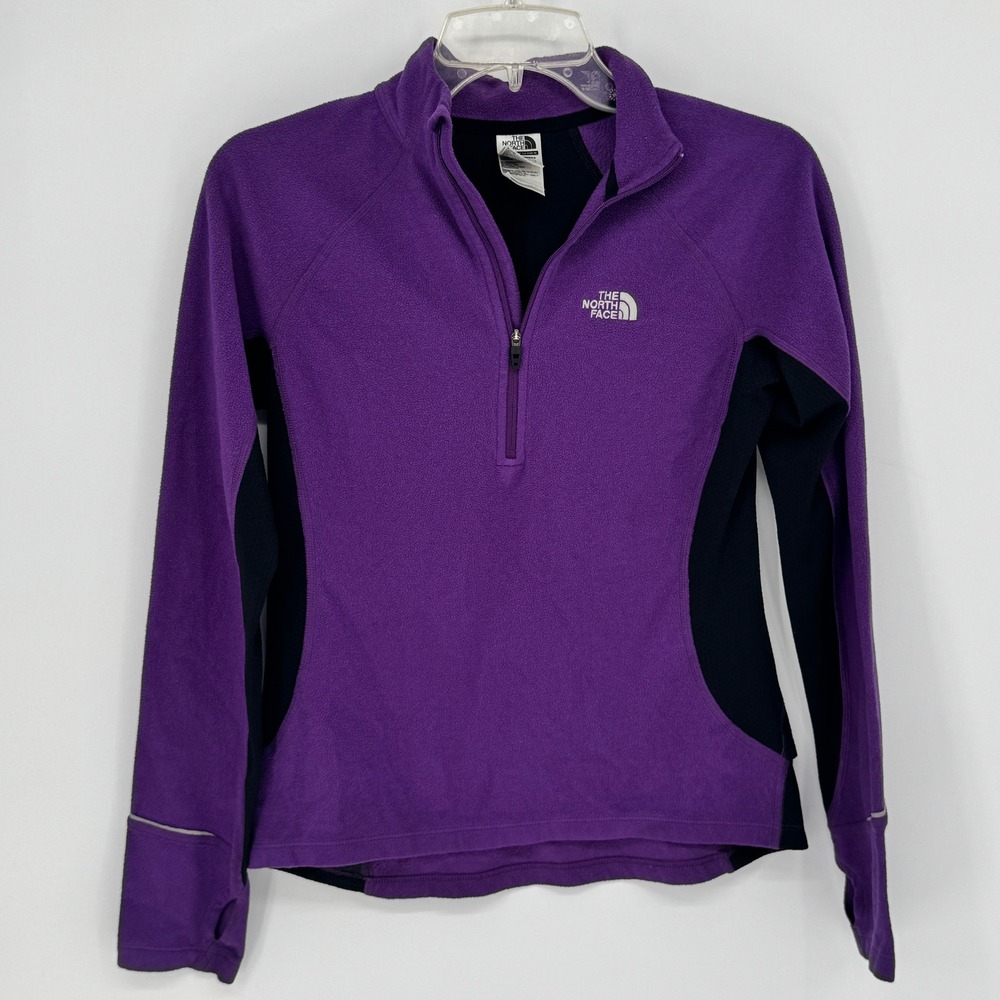 The North Face Purple Half-Zip Pullover with Black Panels